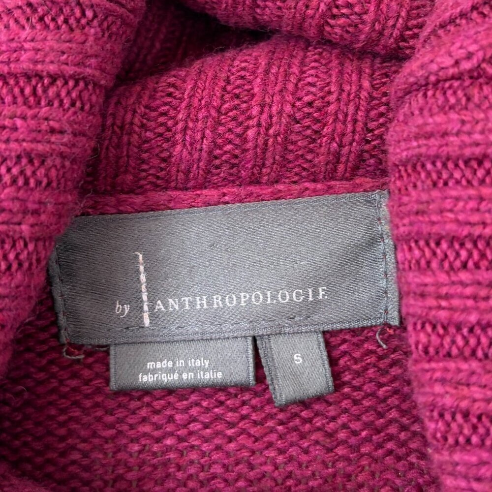 By Anthropologie Blair turtleneck tunic sweater small pink berry oversized - Picture 8 of 13